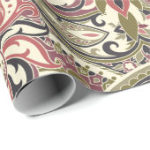 アジア的要素に基づくシームレス伝統的なパターン ラッピングペーパー (ロールコーナー)