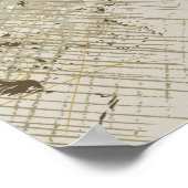 アジア盆栽と太陽カスタムプリントポスター ポスター (角)