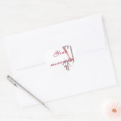 アジア竹結婚のテーマ封筒用シールラベル ハートシール (封筒)