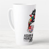 アジア系アメリカ太平洋諸島伝統月 カフェラテマグ (左アングル)