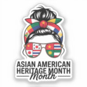 アジア系アメリカ太平洋諸島伝統月 シール (正面)