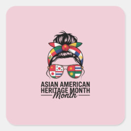 アジア系アメリカ太平洋諸島伝統月 スクエアシール