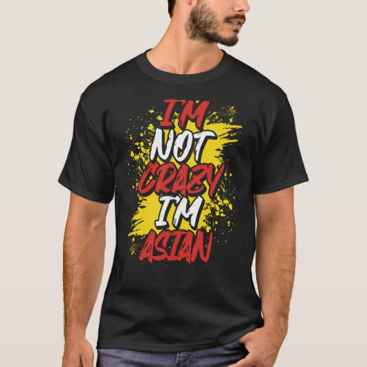 アジア系以外熱狂するのバックプリント Tシャツ (正面)