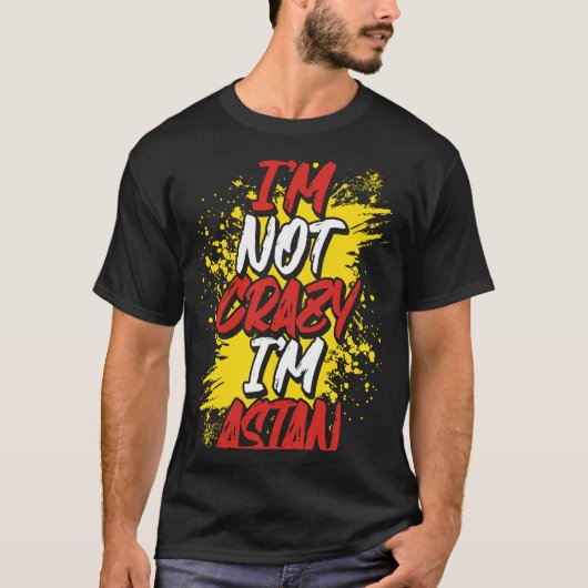 アジア系以外熱狂するのバックプリント Tシャツ (正面)
