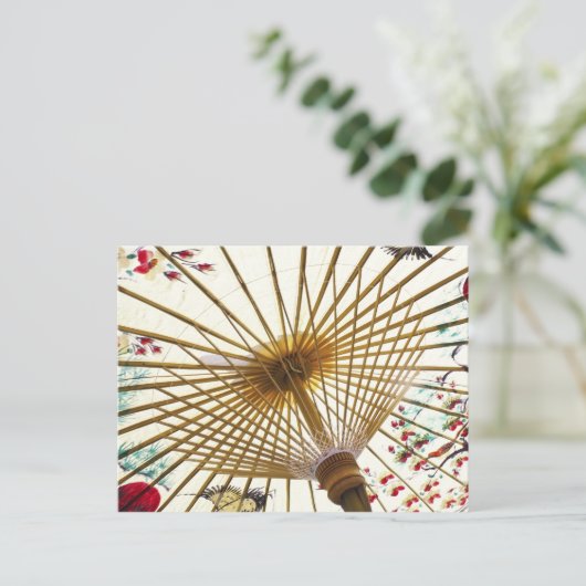 アジア紙の傘 ポストカード (スタンド正面)