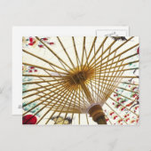 アジア紙の傘 ポストカード (正面/裏面)