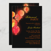 アジア紙ランタン退職パーティー 招待状 (正面/裏面)