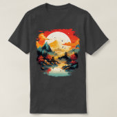 アジア絵画の風景 Tシャツ (デザイン正面)