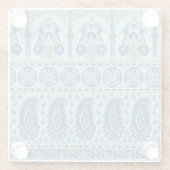 アジア縁どペイズリー:伝統的デザイン。 ガラスコースター (裏面)