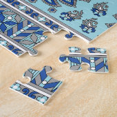 アジア縁どペイズリー:伝統的デザイン。 ジグソーパズル (側面)