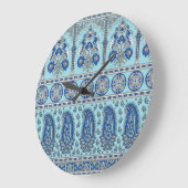 アジア縁どペイズリー:伝統的デザイン。 ラージ壁時計 (傾斜)
