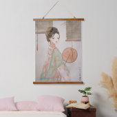 アジア美しいヴィンテージ絵を描インクズウォールアート 吊り下げ型タペストリー (寝室)