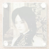 アジア美しい ガラスコースター (裏面)