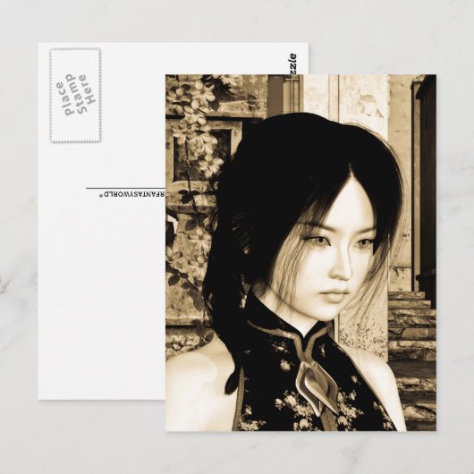 アジア美しい ポストカード (正面/裏面)