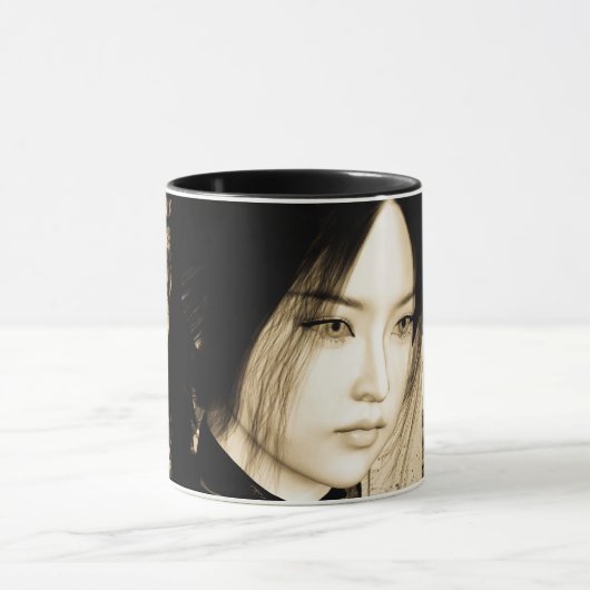 アジア美しい マグカップ (中央)