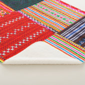 アジア色のパッチワ数々のークキルトスタイル シェルパブランケット (3/4)