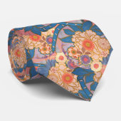 アジア花のコラージュの芸術 ネクタイ (ロール)
