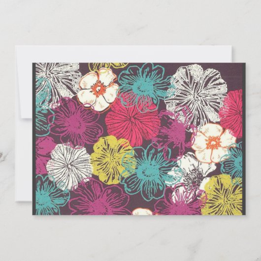 アジア花のモノグラムのな採用の発表 案内状 (裏面)