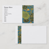 アジア花の青い布 名刺 (正面/裏面)