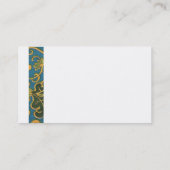 アジア花の青い布 名刺 (裏面)