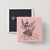 アジア芸術の天使ボタン 缶バッジ (正面&裏面)