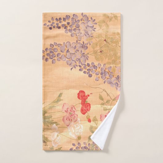 アジア藤のバラの花のBathタオルセット バスタオルセット (ハンドタオル)