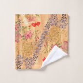 アジア藤のバラの花のBathタオルセット バスタオルセット (ウォッシュタオル)