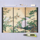 アジア藤の花の鳩の滝のティッシュペーパー 薄葉紙 (クラフト)