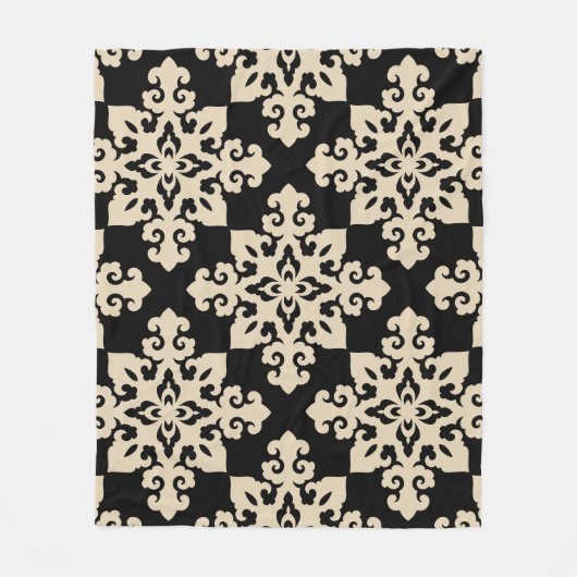 アジア観賞用動機の幾何学模様 フリースブランケット (正面)