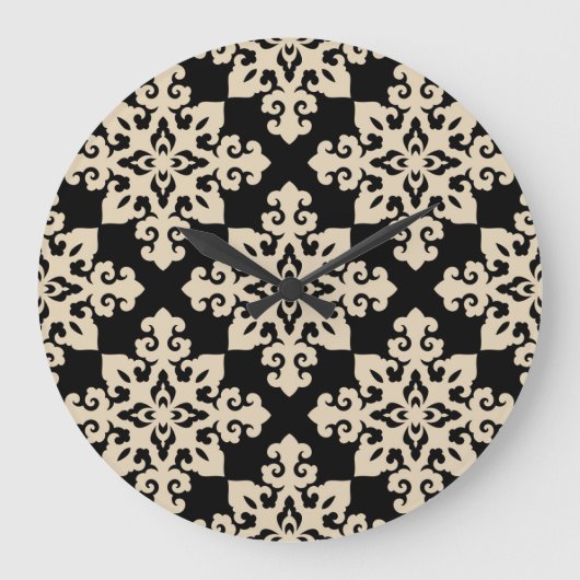 アジア観賞用動機の幾何学模様 ラージ壁時計 (正面)