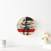 アジア言語の「生存」 ラウンド壁時計 (ホーム)