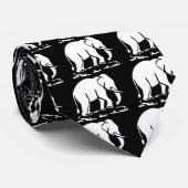 アジア象が先にタイ象のトレッキングサイン ネクタイ (ロール)