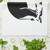 アジア象の前方タイ象トレッキングの標識 キッチンタオル (折り畳み)