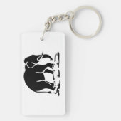 アジア象の前方タイ象トレッキングの標識 キーホルダー (裏面)