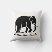 アジア象の前方タイ象トレッキングの標識 クッション (裏面)