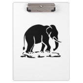アジア象の前方タイ象トレッキングの標識 クリップボード (正面)