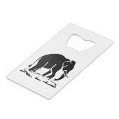 アジア象の前方タイ象トレッキングの標識 クレジットカード栓抜き (正面アングル)