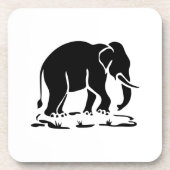 アジア象の前方タイ象トレッキングの標識 コースター (正面)