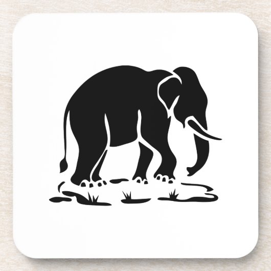 アジア象の前方タイ象トレッキングの標識 コースター (正面)