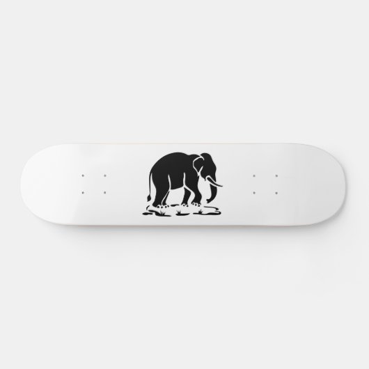 アジア象の前方タイ象トレッキングの標識 スケートボード (横)