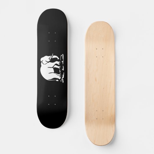 アジア象の前方タイ象トレッキングの標識 スケートボード (正面)