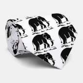 アジア象の前方タイ象トレッキングの標識 ネクタイ (ロール)