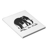 アジア象の前方タイ象トレッキングの標識 ノートパッド (アングル)