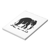 アジア象の前方タイ象トレッキングの標識 ノートパッド (回転)