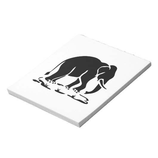 アジア象の前方タイ象トレッキングの標識 ノートパッド (回転)