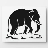 アジア象の前方タイ象トレッキングの標識 フォトプラーク (正面)