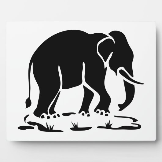 アジア象の前方タイ象トレッキングの標識 フォトプラーク (正面)