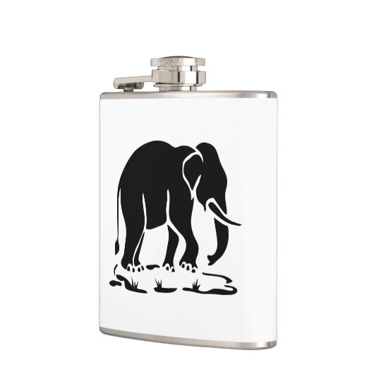 アジア象の前方タイ象トレッキングの標識 フラスク (左)