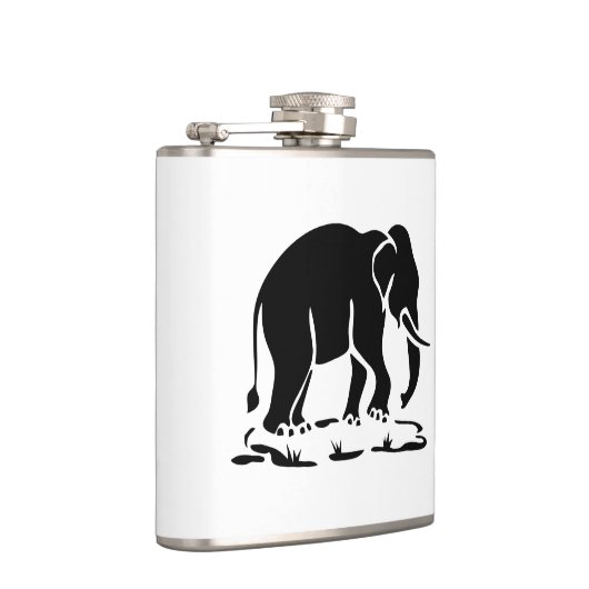 アジア象の前方タイ象トレッキングの標識 フラスク (右)