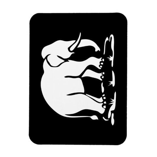 アジア象の前方タイ象トレッキングの標識 マグネット (縦)